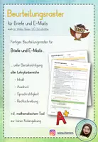 Vorschau - Klassenarbeiten - Beurteilungsraster: Brief und E-Mail - Deckblatt