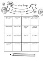 Vorschau - Arbeitsblätter - Find somebody who - Bingo für nach den (Oster)Ferien - Deckblatt