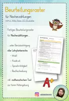 Vorschau - Klassenarbeiten - Beurteilungsraster: Nacherzählung - Deckblatt