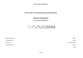 Vorschau - Stundenentwürfe - Unterrichtsstunde Mathematik Grundschule 3./4. Klasse Berlin - Wir entdecken Würfelnetze - Seite 1