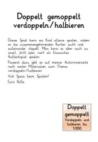 Vorschau - Spiele - Doppelt gemoppelt :verdoppeln und halbieren bis 1000 - Seite 1