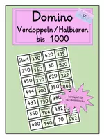 Vorschau - Spiele - Domino : verdoppeln und halbieren bis 1000 - Deckblatt