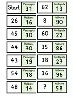 Vorschau - Spiele - Domino : verdoppeln halbieren bis 100 - Seite 1