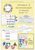 Vorschau - Arbeitsblätter - Verhaltens- und Sicherheitsregeln im Betrieb - Deckblatt