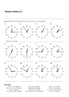 Aperçu - Feuilles d'exercices - L'heure (feuille de travail sur les solutions) pour les cours d'espagnol - Page de couverture