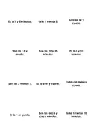Aperçu - Fiches - L'heure (fiches) pour les cours d'espagnol - Page 1
