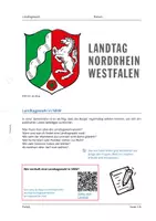 Vorschau - Arbeitsblätter - Komplettpaket: Landtag und Landtagswahl NRW 22 - Deckblatt