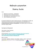 Vorschau - Stundenentwürfe - Rotfuchs in einfacher Sprache - Lernen lernen - Seite 1
