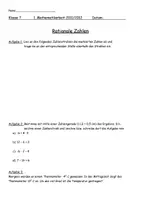 Vorschau - Arbeitsblätter - Arbeitsblatt: Übungen zu den rationalen Zahlen (Alternative) - Deckblatt