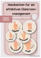 Vorschau - Poster - Handzeichen Melderegeln Classroom Management Schilder - Deckblatt