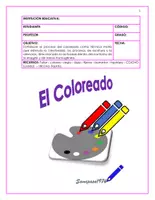 Vista previa - Unidades / Secuencias / Situaciones de Aprendizaje - Ficha 5. El Coloreado - Portada