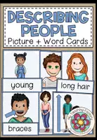 Vista previa - Tarjetas / Manipulativos - DESCRIBING PEOPLE - Picture + Word Cards - Portada