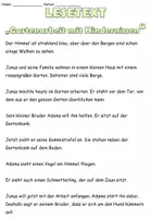 Aperçu - Texte - Texte de lecture niveau 2/3 allemand "Gartenarbeit mit Hindernissen" - Page de couverture