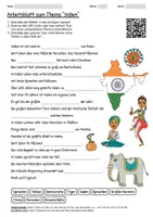 Vorschau - Arbeitsblätter - Lernposter + Arbeitsblatt "Indien" + Onlineübung & MP3 + Mindmap + Infografik - Seite 1