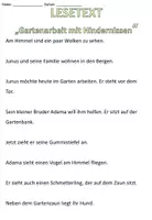 Aperçu - Texte - Texte de lecture niveau 1-3 allemand "Gartenarbeit mit Hindernissen" - Page 3