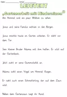Aperçu - Texte - Texte de lecture niveau 0-4 allemand "Gartenarbeit mit Hindernissen" - Page 3