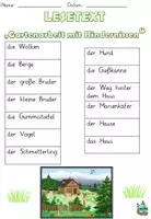 Aperçu - Texte - Texte de lecture niveau 0-4 allemand "Gartenarbeit mit Hindernissen" - Page de couverture