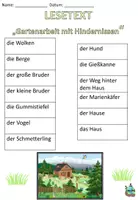 Aperçu - Texte - Texte de lecture niveau 0-4 allemand "Gartenarbeit mit Hindernissen" - Page 2
