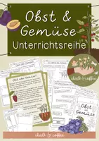 Vorschau - Stundenentwürfe - Obst & Gemüse Unterrichtsreihe - Arbeitsblätter, Deckblatt und Texte - Deckblatt