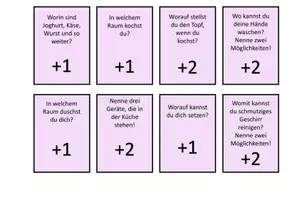 Vista previa - Juegos / Gamificación - Juego de mesa con tarjetas de tareas "Bad und Küche" Alemán - página 2