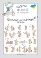 Vorschau - Fördermaterial/Inklusion - Grundwortschatz-Maxi Nummer 3. Für DAZ / DaF / Ukraine - Deckblatt