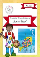 Vorschau - Mal- und Bastelvorlagen - Materialpaket Kunst, 4 Kunstwerke, Klasse 2-4 - Seite 1