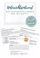 Vorschau - Stundenentwürfe - Plaungsunterlagen Reli Gottesvorstellungen: Wie ist Gott? Klasse 2 - Deckblatt
