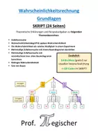 Vorschau - Unterrichtsreihen - SKRIPT: Wahrscheinlichkeitsrechnung - Grundlagen (mit Lösungen & PowerPoint) - Deckblatt