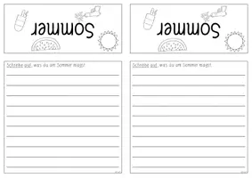 Vorschau - Arbeitsblätter - Mini-Flipbook "Sommer" (DaZ) - Seite 1
