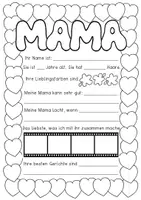 Vorschau - Arbeitsblätter - Muttertag Steckbrief - Seite 1