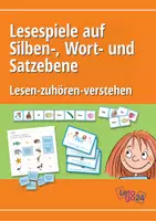 Vorschau - Arbeitsblätter - Lesespiele auf Silben-, Wort- und Satzebene - Deckblatt