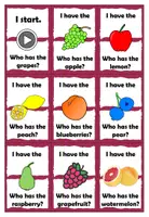 Vorschau - Spiele - Easy English Lesespiel - fruit - Seite 1
