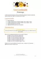 Aperçu - Jeux - Loto combinable Photos + Mots - Printemps - Page 1
