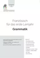 Vorschau - Präsentationen/Tafelbilder - Merkblätter Französisch Grammatik 1. Lernjahr - Deckblatt