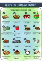 Aperçu - Feuilles d'exercices - What's for lunch and dinner? - worksheets - Page 3