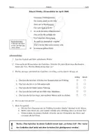 Vorschau - Arbeitsblätter - Lyrik im Frühling: Das lyrische Ich - als PDF & Word - Seite 1
