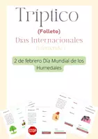 Vista previa - Tarjetas / Manipulativos - Tríptico / Folleto / Los Humedales - Portada