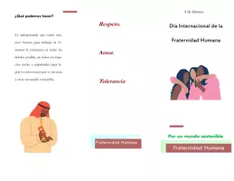 Vista previa - Tarjetas / Manipulativos - Tríptico / Folleto / Fraternidad - página 1