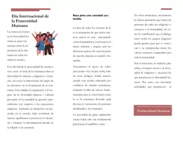 Vista previa - Tarjetas / Manipulativos - Tríptico / Folleto / Fraternidad - página 2