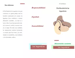 Vista previa - Tarjetas / Manipulativos - Tríptico / Folleto/ Legumbres - página 1