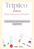 Vista previa - Tarjetas / Manipulativos - Tríptico / Folleto/ Legumbres - Portada