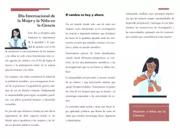 Vista previa - Tarjetas / Manipulativos - Tríptico / Folleto / Mujer, Niña y Ciencia - página 3
