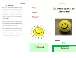 Vista previa - Tarjetas / Manipulativos - Tríptico / Folleto / Felicidad / Editables - página 1