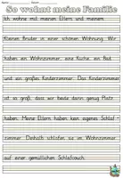 Vorschau - Arbeitsblätter - Übung Schönschrift "So wohnt meine Familie" DaZ / Deutsch Alphabetisierung - Deckblatt