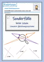 Vorschau - Arbeitsblätter - Lineare Funktionen und Gleichungssysteme (LGS) - Sonderfälle - Deckblatt