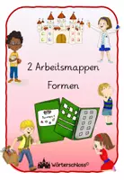 Vorschau - Fördermaterial/Inklusion - 2 Vorlagen zum Erstellen von Klettmappen zum Thema Formen - Deckblatt