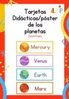 Vista previa - Manualidades / Dibujos para colorear - Tarjetas Didácticas/póster de los planetas - Portada