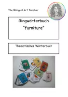 Vorschau - Fördermaterial/Inklusion - Ringwörterbuch Englisch "furniture" (Wort-Bild) - Deckblatt