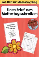 Vorschau - Arbeitsblätter - Einen Brief zum Muttertag schreiben - Deckblatt