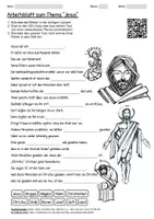 Vorschau - Arbeitsblätter - Arbeitsblatt "Jesus" + Onlineübung & MP3 + Infografik - Deckblatt